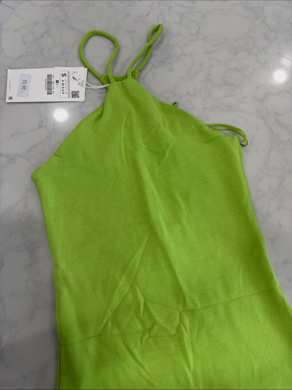 Green Halter mini Dress